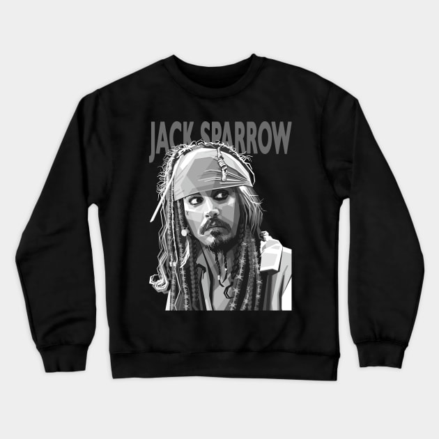 Captain Jack Sparrow Crewneck Sweatshirt by lots of artWork